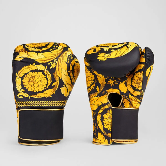 Versace Black Barocco Boxing Gloves Versace